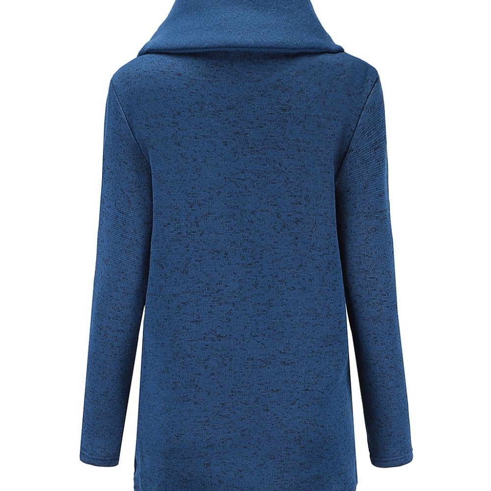 NWT Blue Asymmetrical Zip Up Cardigan Jacket - Picture 2 of 2